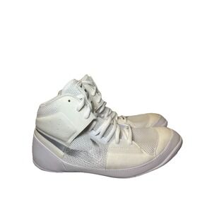 New Nike Fury Wrestling Shoes‎ Mens 10 White Silver Metallic MMA Combat Boxing